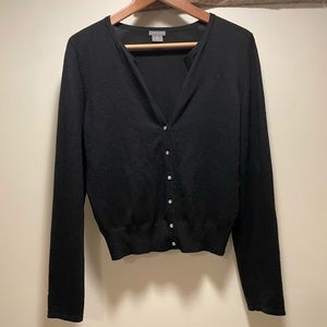 Ann Taylor black cardigan with jeweled buttons
Size M